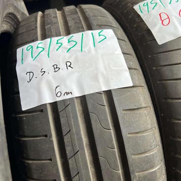 2 x Dunlop SP Sport 195-55-15 Zomerbanden 6mm, Gebruikt, 15 inch, Ophalen of Verzenden, Band(en)