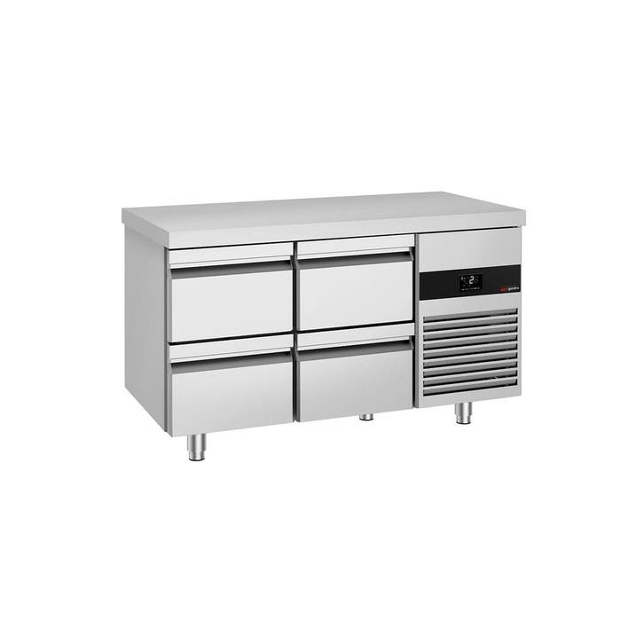 GGM Gastro | Koelwerkbank PREMIUM - 1400x700mm - met 4 lades, Zakelijke goederen, Horeca | Keukenapparatuur, RVS Meubilair, Verzenden