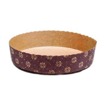 Bakvorm Karton Rond Ø15,5x3,5cm Bruin/Goud (per stuk), Verzenden, Nieuw