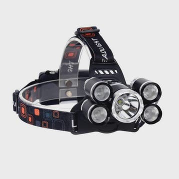 Krachtige Oplaadbare LED Hoofdlamp met 5x CREE XM-L T6 LED's