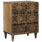 vidaXL Bed kast met lade Bruin 50 x 33 x 60 cm Massief Mango, Minder dan 45 cm, Verzenden, Nieuw, 55 tot 70 cm