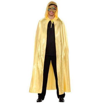 Lange cape met capuchon - Goud, Verzenden, Nieuw, Feestartikel