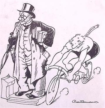 Spotprent over de mening van een professor (lijst optie), Verzenden