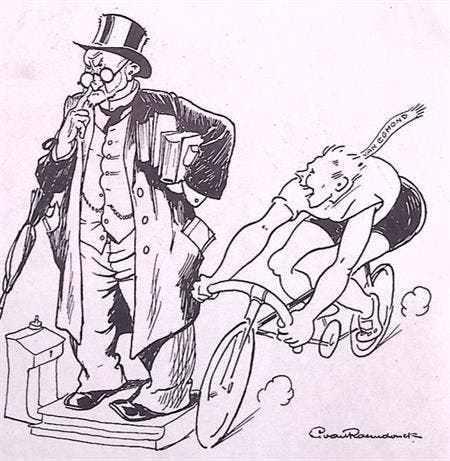 Spotprent over de mening van een professor (lijst optie), Antiek en Kunst, Kunst | Litho's en Zeefdrukken, Verzenden