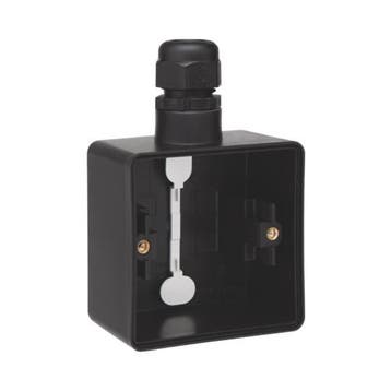Niko New Hydro onderbak opbouw enkel zwart IP55 met wartel, Ophalen of Verzenden, Nieuw