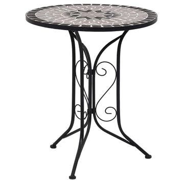 vidaXL Bistrotafel mozaïek 60 cm keramiek grijs, Tuin en Terras, Verzenden, Nieuw