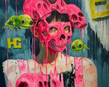 Vera Kora (XX-XXI) - Neon necrosi, Antiek en Kunst, Kunst | Schilderijen | Modern