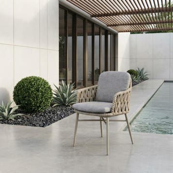 Luxor dining tuinstoel latte, Tuin en Terras, Ophalen of Verzenden, Nieuw