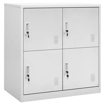 vidaXL Lockerkast 90x45x92,5 cm staal lichtgrijs, Verzenden, Nieuw