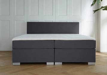 ACTIE! Boxspring Andorra 180 200 Antraciet, Verzenden, 180 cm, 200 cm, Nieuw