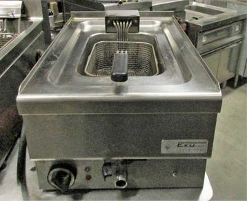 EKU Friteuse met tapkraan, B40 x D60 x H29cm, 380Volt, Gebruikt