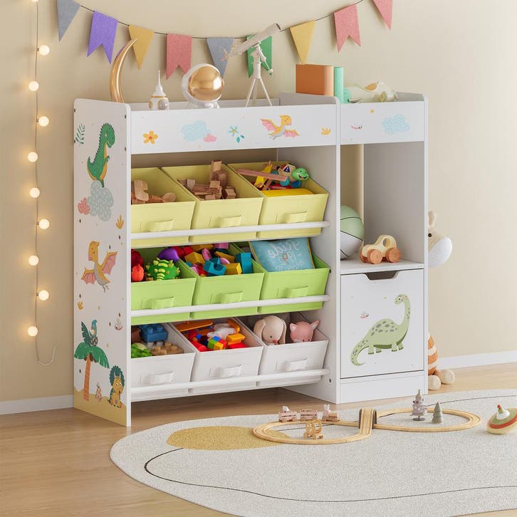 Kinderkast Søndreland open kast 80x90x29,5 cm dinosaurusmoti, Kinderen en Baby's, Kinderkamer | Overige Meubels, Verzenden