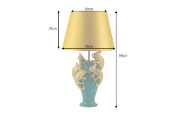 Tafellamp CHAMELEON 55 cm groen goud geel kap - 48027, Ophalen of Verzenden, Nieuw