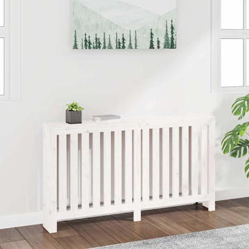 vidaXL Radiatorombouw 153x19x84 cm massief grenenhout wit, Verzenden, Nieuw