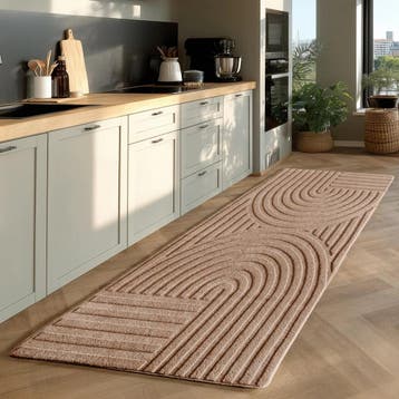 Wasbaar Vloerkleed | Pompei | Bogen | Beige | 140x200 cm, Verzenden, Nieuw