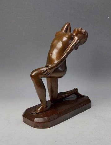 Henri Mathy (1897-1978) - sculptuur, Sensucht - 26.5 cm -, Antiek en Kunst