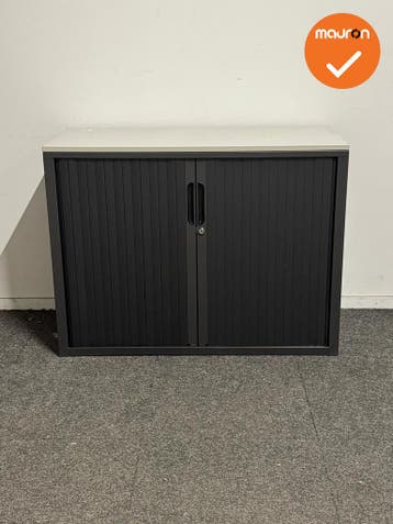 Roldeurkast - Basic - 75x100x45 - Refurbished - Antraciet me, Werkplek, Ophalen of Verzenden, Gebruikt, Kast