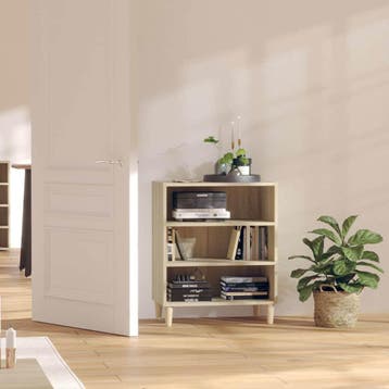 vidaXL Dressoir 57x35x70 cm bewerkt hout sonoma eikenkleurig, Verzenden, Nieuw, 50 tot 100 cm, 25 tot 50 cm