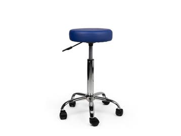 Tabouret Blauw - Standaard Zithoogte, Huis en Inrichting, Krukjes, In hoogte verstelbaar, Nieuw, Kunststof