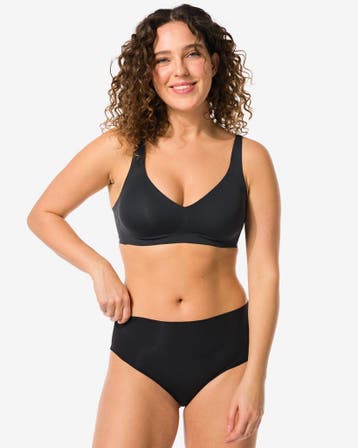HEMA Dames tailleslip micro rib ultimate comfort zwart, Kleding | Dames, Ondergoed en Lingerie, Verzenden, Zwart