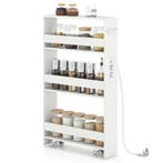 LIVSK Slanke Opbergkar op Wieltjes - 4 Niveaus - Geïntegreer, Verzenden, Nieuw