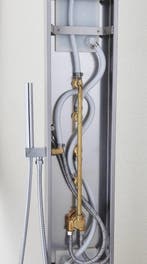 Wiesbaden Huron RVS douchekolom + therm.kr. 1650x200, Ophalen of Verzenden, Nieuw