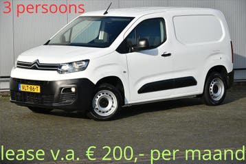 Citroen Berlingo 1.5 BlueHDI Airco Navi 3 Sits Euro 6 Apple, Voorwielaandrijving, Stof, Gebruikt, Wit