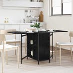 vidaXL Eettafel 144 x 60 x 75 cm Bewerkt hout Zwart eiken, Huis en Inrichting, Tafels | Eettafels, Verzenden, Nieuw