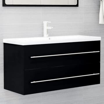vidaXL 804719  Wastafelkast 100x38,5x48 cm bewerkt hout, Huis en Inrichting, Badkamer | Badkamermeubels, Verzenden, Nieuw, Wastafelkast