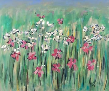 Acryl schilderij, Maya Wildevuur, Compositie
