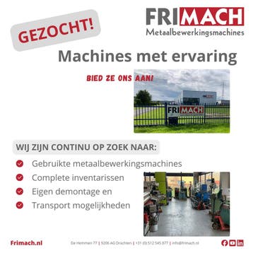 Gezocht | Machines met ervaring | Complete inventarissen