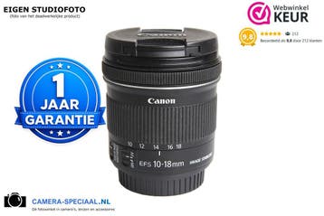 Canon EF-S 10-18mm IS STM groothoeklens met 1 jaar garantie, Audio, Tv en Foto, Canon, Zo goed als nieuw, Lensdoppen, Canon EF-S