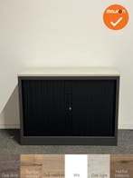 Roldeurkast - Basic - 75x100x45 - Refurbished - Antraciet me, Werkplek, Ophalen of Verzenden, Gebruikt, Kast