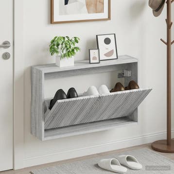 vidaXL Wandgemonteerde Schoenkast ARNHEM 71 x 17 x 43 cm, Verzenden, Nieuw