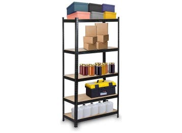 Profeco Stellingkast - Zwart - 180 x 90 x 40 cm, Verzenden, Nieuw