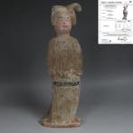 Oud Chinees, Tang-dynastie Aardewerk Statuette van een dikke