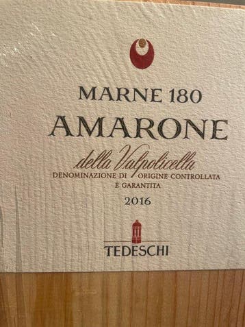 2016 Tedeschi Marne 180 - Amarone della Valpolicella - 1, Nieuw