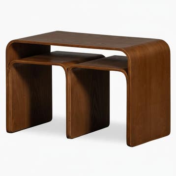 WOOOD Frey Bijzettafel Hout Walnoost 40x60x32 | Retourdeal, Verzenden, Nieuw