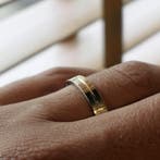 Bicolor gouden (trouw)ring, Gebruikt, Overige kleuren, 20 of groter, Heer