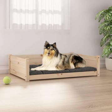 vidaXL Hondenmand 95,5x65,5x28 cm massief grenenhout, Verzenden, Nieuw