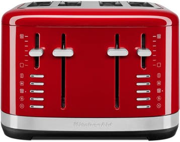 KitchenAid 5KMT4109EER - Broodrooster - Rood - 4 Sleuven - 7, Ophalen of Verzenden, Nieuw, KitchenAid