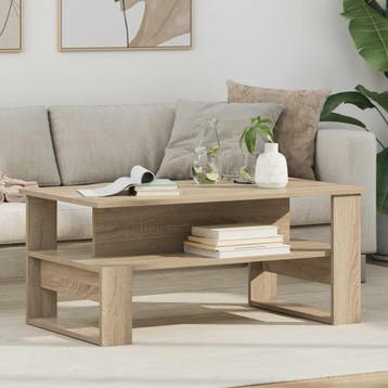 vidaXL Salontafel Sonoma Eiken 90 x 50 x 40 cm Bewerkt hout, Huis en Inrichting, Tafels | Salontafels, Verzenden, Nieuw, Overige houtsoorten
