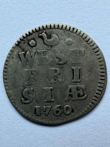 Nederland, West-Friesland Wapenstuiver 1760 (Zonder