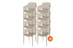 Set van 8 - Madino Air stapelbare stoel - Taupe, Verzenden, Nieuw, Overige materialen