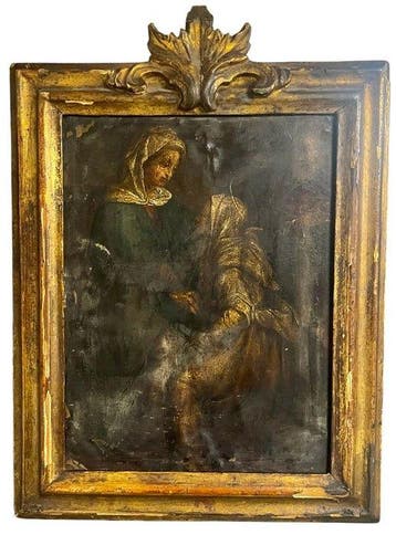 Italiaanse school (XVII) - SantAnna e Maria Vergine bambina
