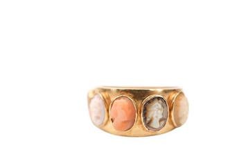 Ring - 18 karaat Geel goud - Cameos, Sieraden, Tassen en Uiterlijk, Ringen, Nieuw