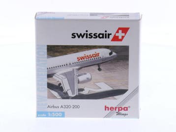 Schaal 1:500 Herpa 513012 Airbus 320-200 Swissair Reg. NA..., Ophalen of Verzenden, Zo goed als nieuw
