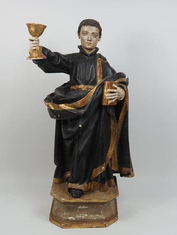 sculptuur, Saint Thillo of Solignac - 63.5 cm - Walnoot