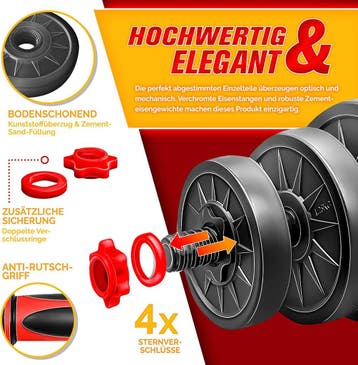 Dumbells set - Gewichten set - Halterset - Verstelbaar - 40, Verzenden, Zo goed als nieuw