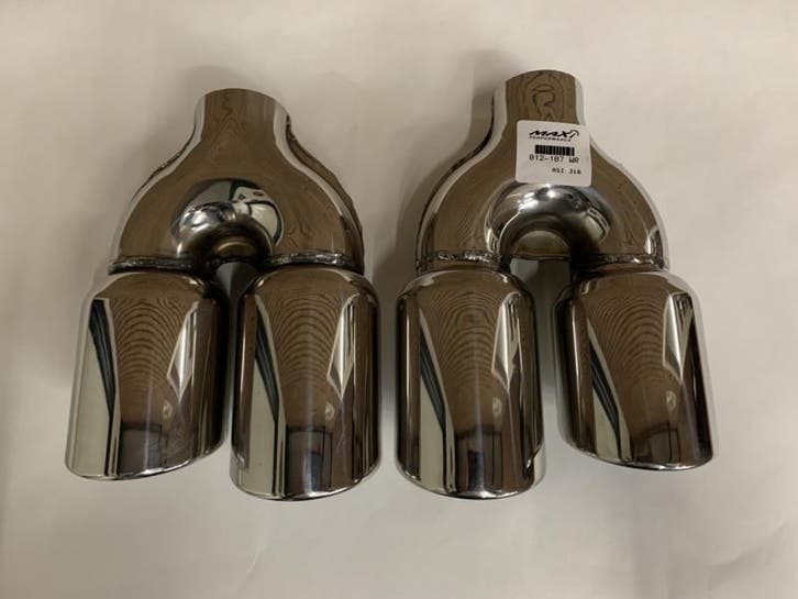 rvs dubbel 3,5 inch Uitlaat sierstukken set R + L, Auto-onderdelen, Overige Auto-onderdelen, Nieuw, Ophalen of Verzenden